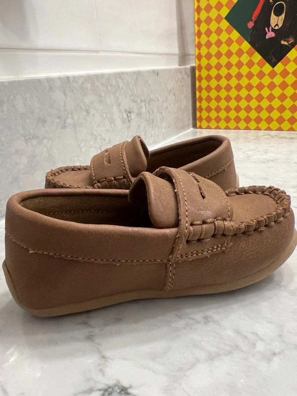 Cat & Jack Tan Brown Kids Moccasin Loafers